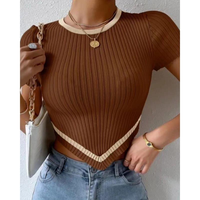 Slim Fit Sexy Blouse BLACK