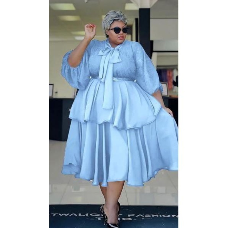 Vintage Patched Pleated Dress WHITE