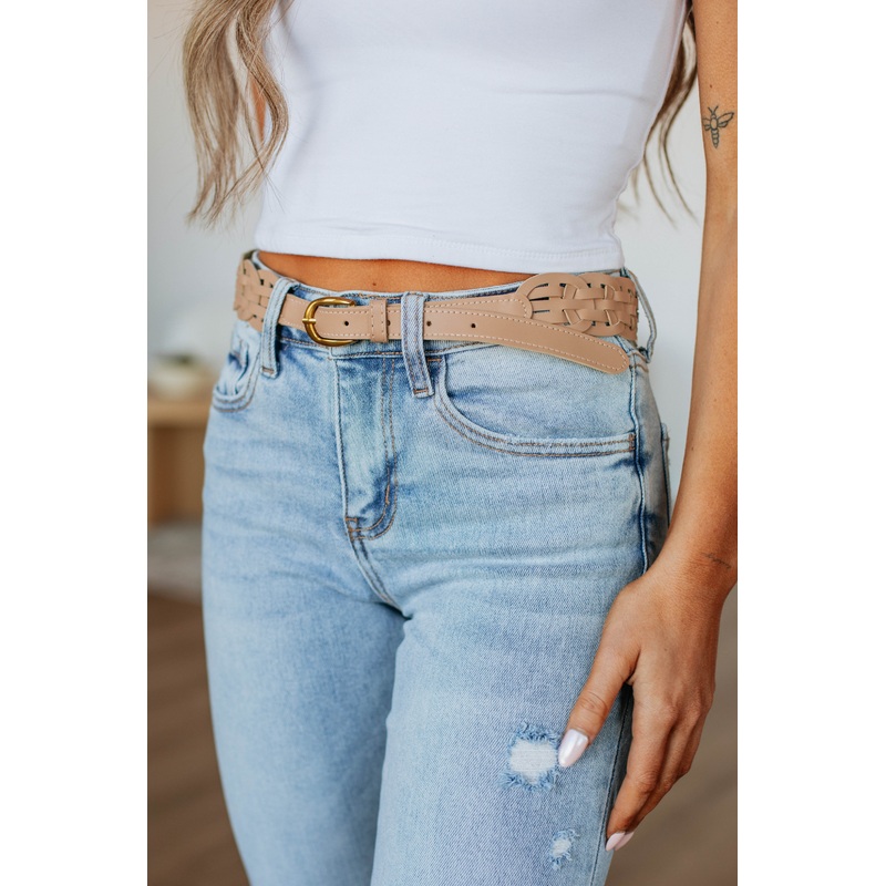 Dion Braided Belt – Khaki