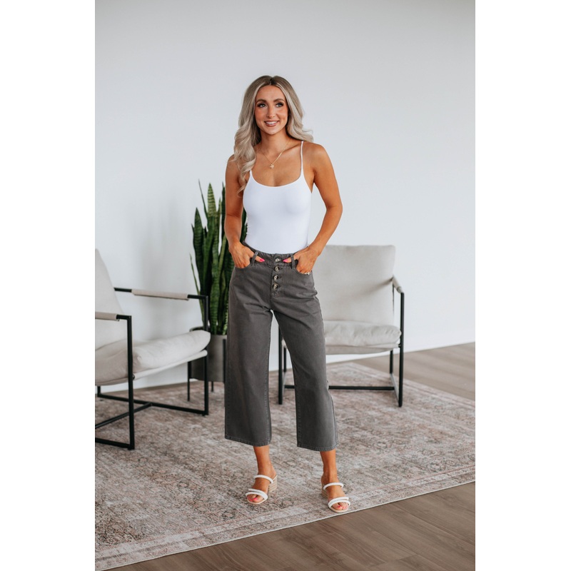 Blithe Wide Leg Pants – Charcoal