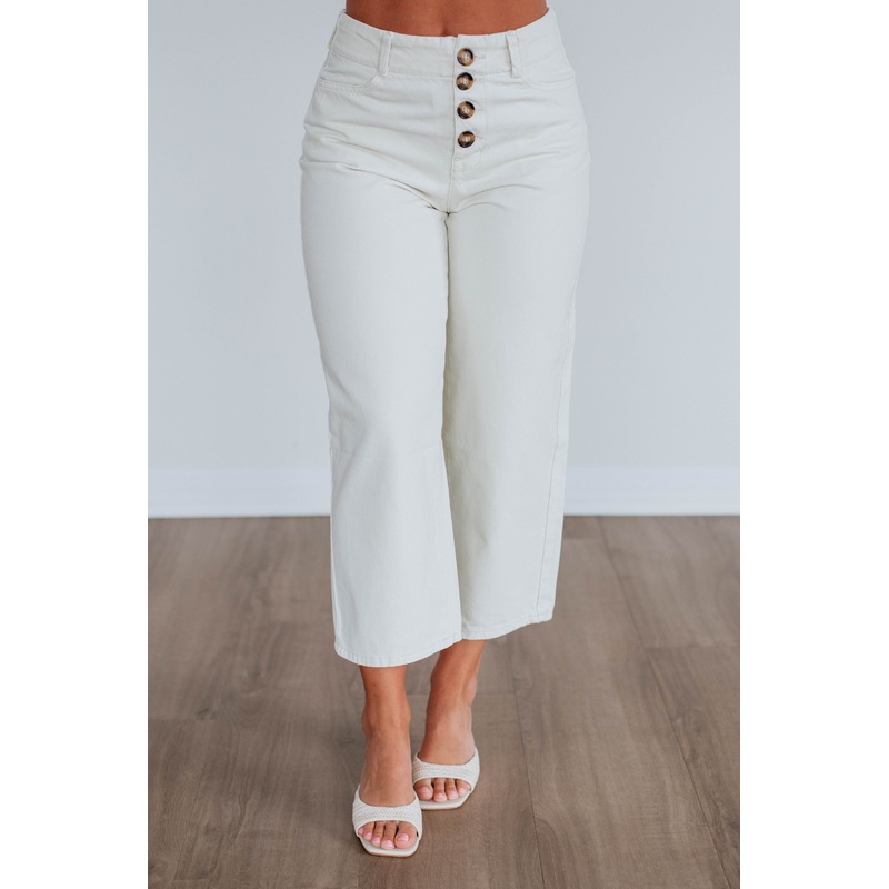 Blithe Wide Leg Pants – Ecru