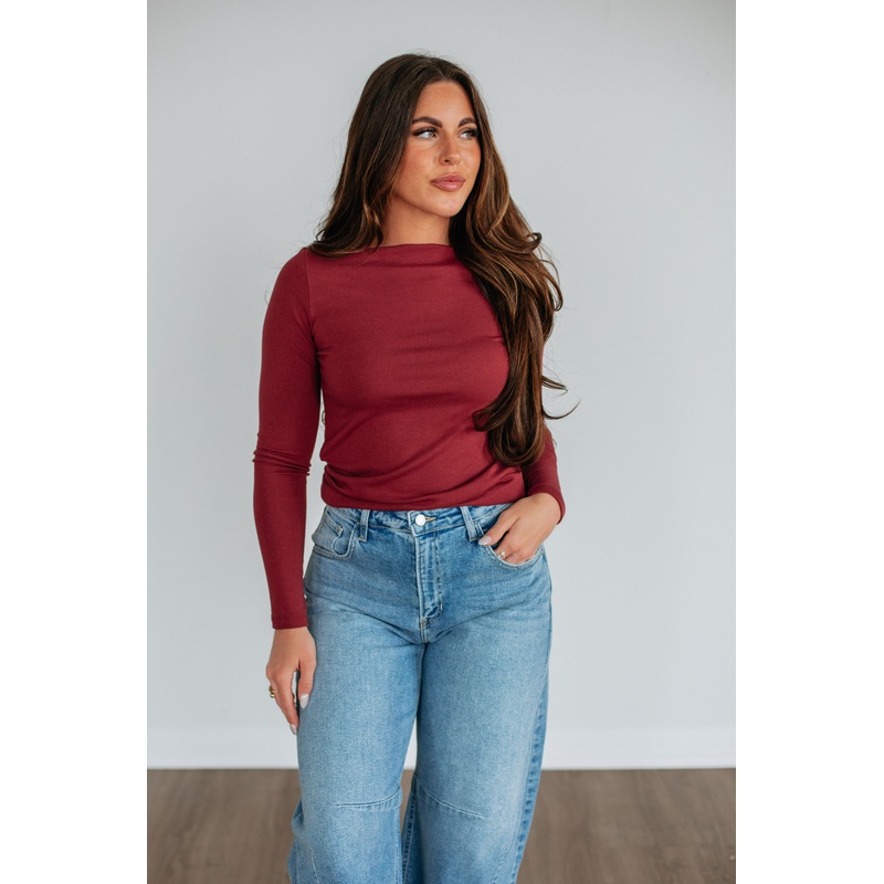Audra Basic Top – Mulberry