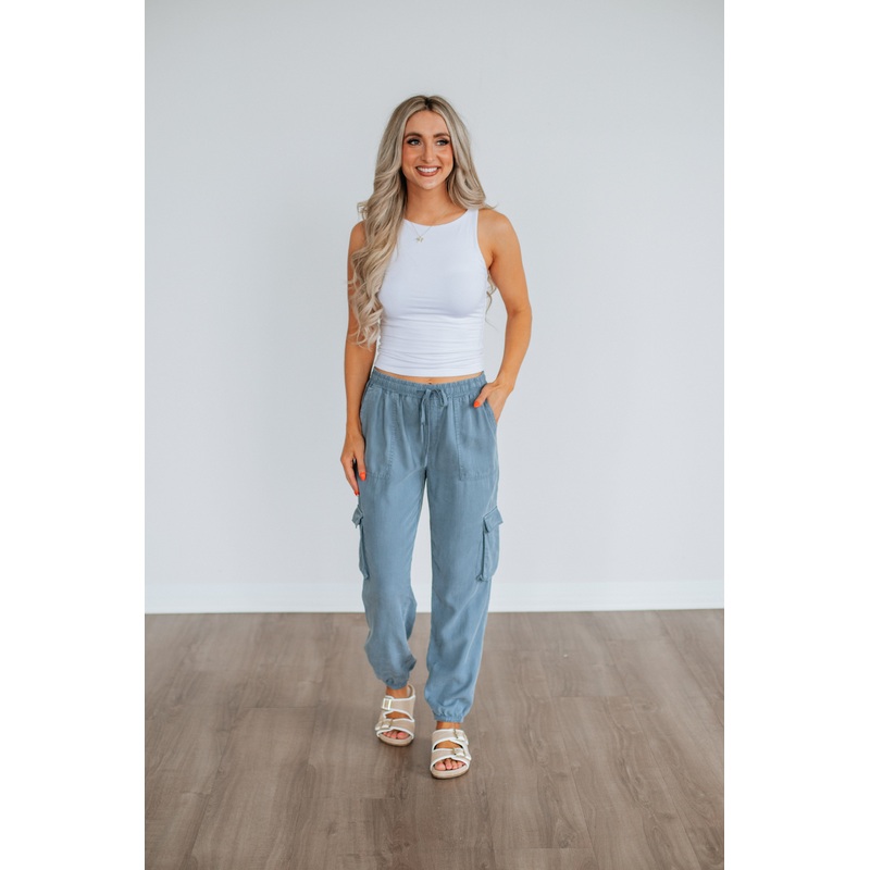 Bodie Cargo Joggers – Slate Blue