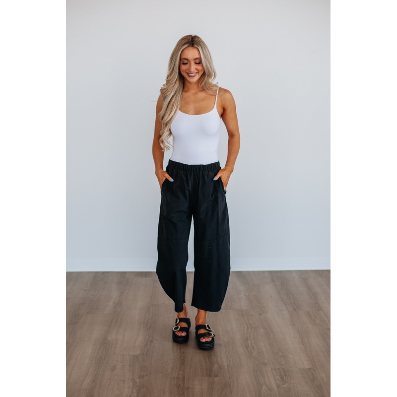 Bryson Barrel Pants Black