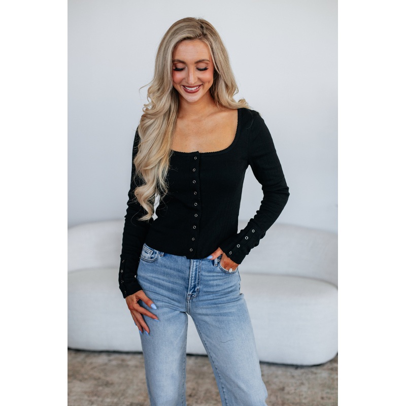 Brynna Knit Top Black
