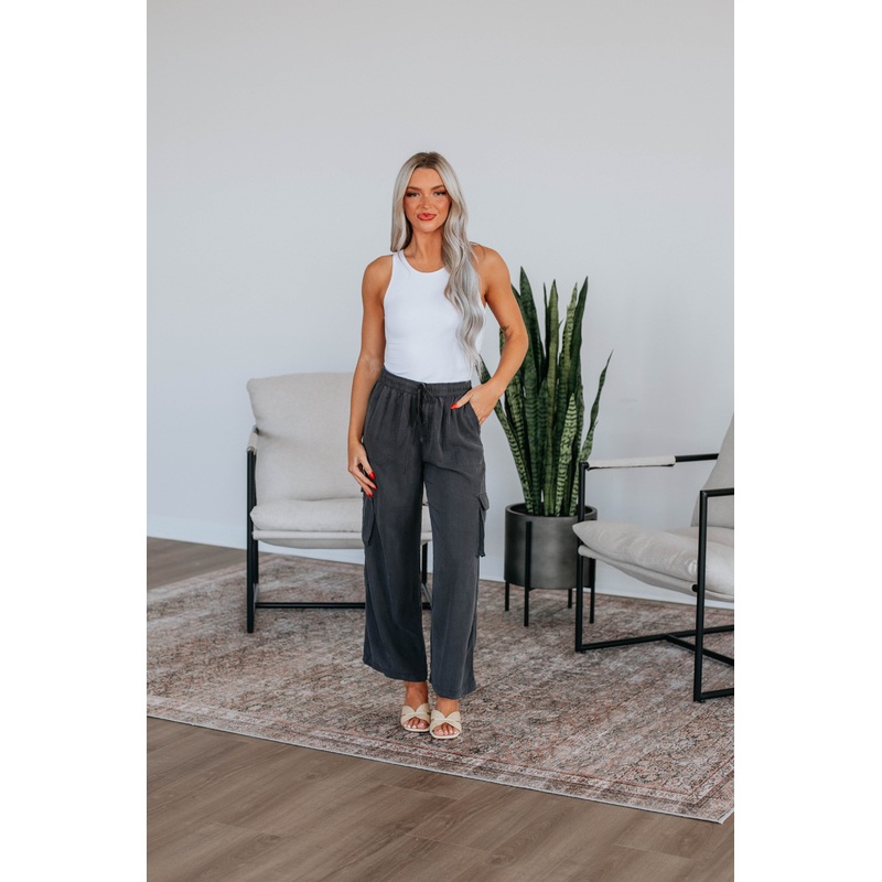 Wylie Cargo Pants – Charcoal