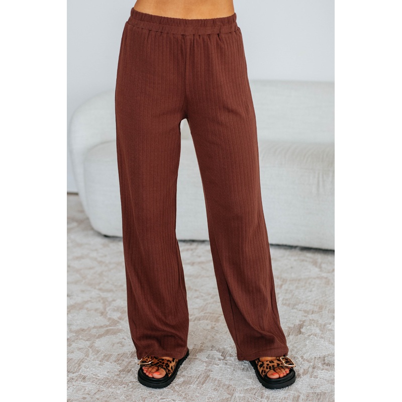 Jenifer Pointelle Pants Chocolate