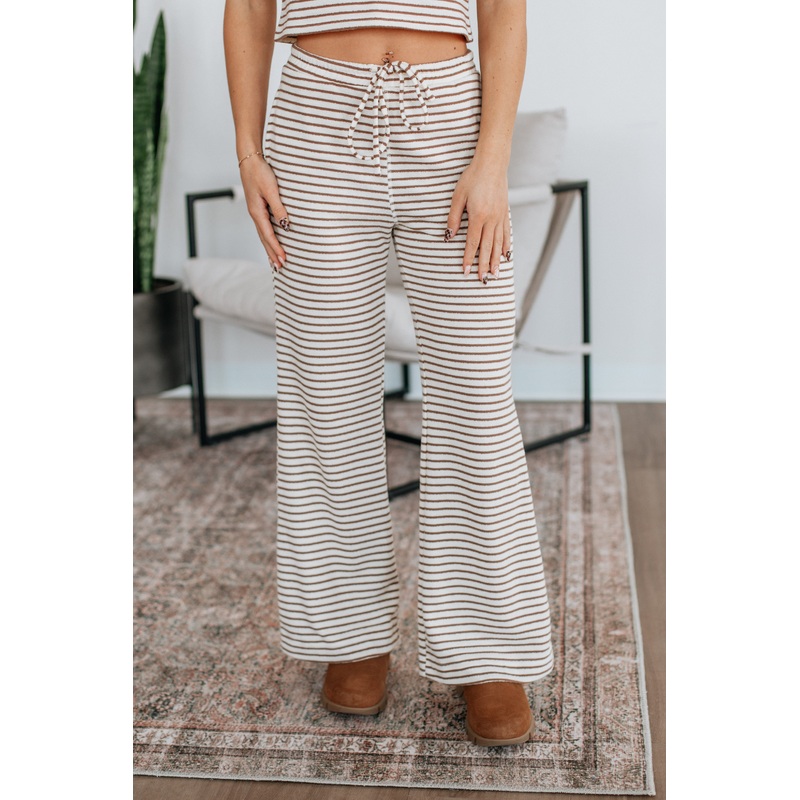 Caitlyn Striped Pants Caramel