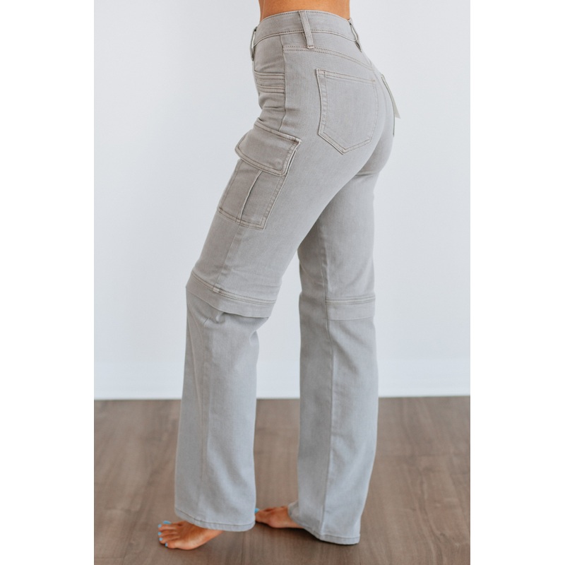Tracey Hidden Cargo Jeans – Gravel