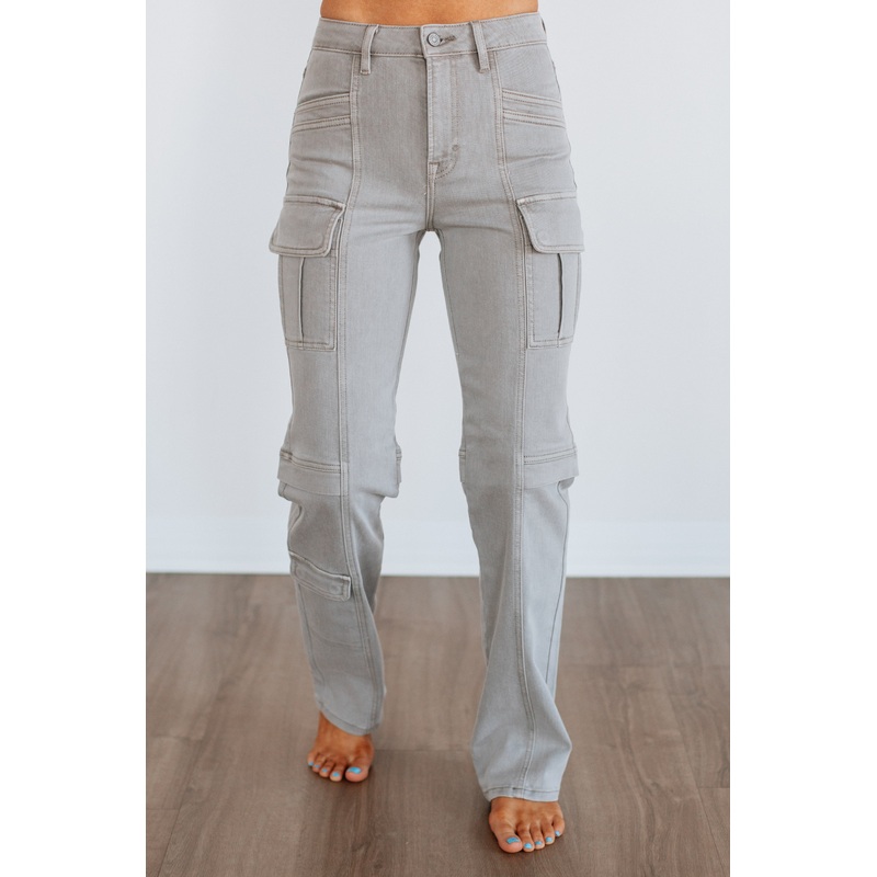 Tracey Hidden Cargo Jeans – Gravel