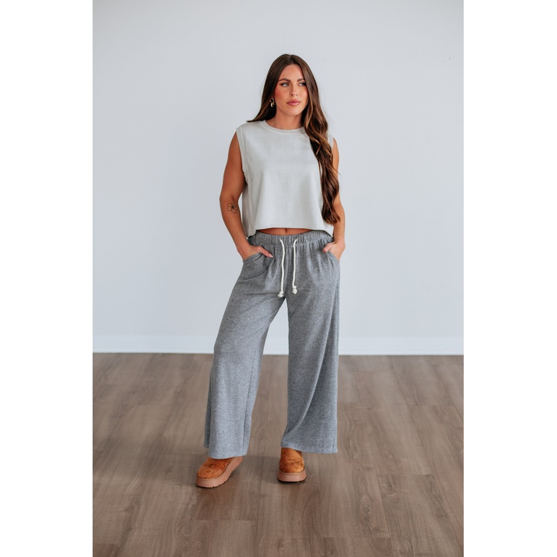 Atlas Knit Pants Heather Grey