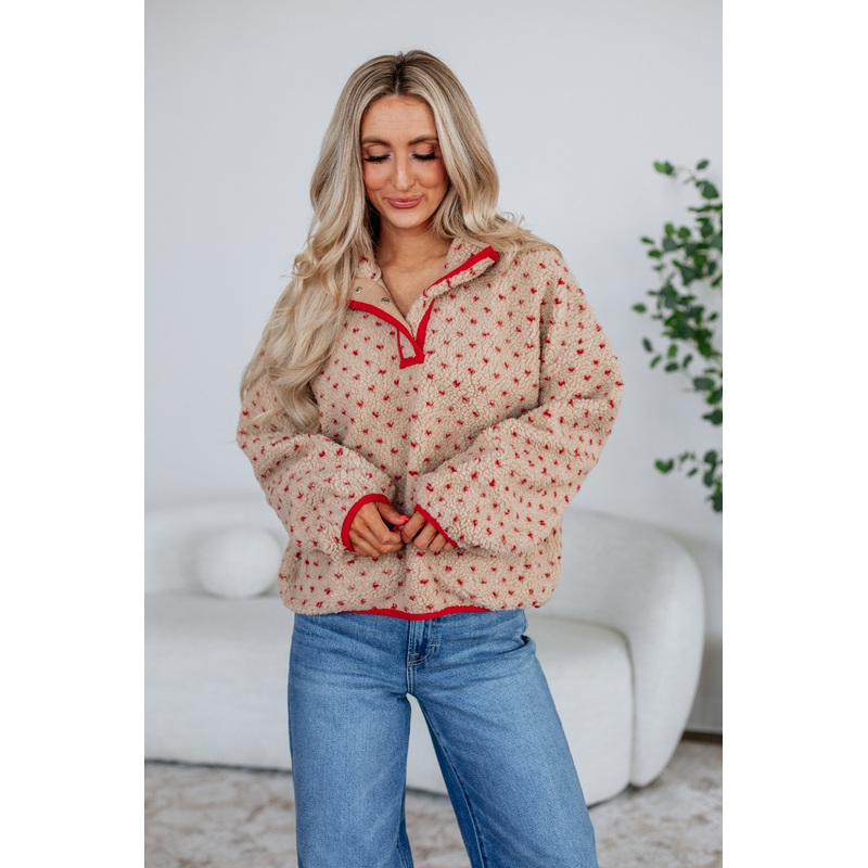 Taja Sherpa Pullover Charcoal