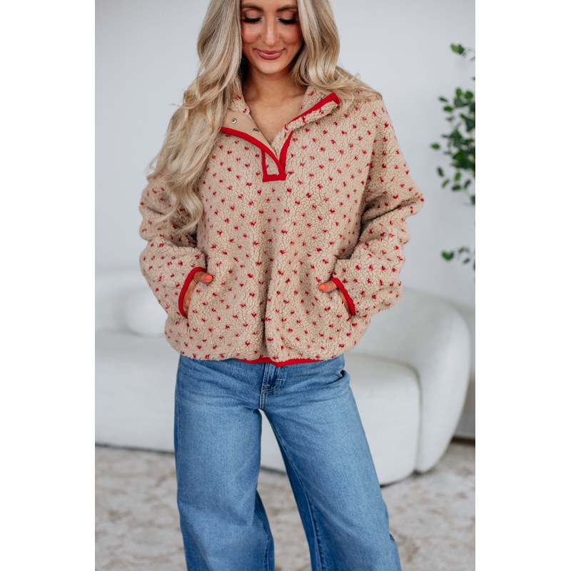 Taja Sherpa Pullover Charcoal