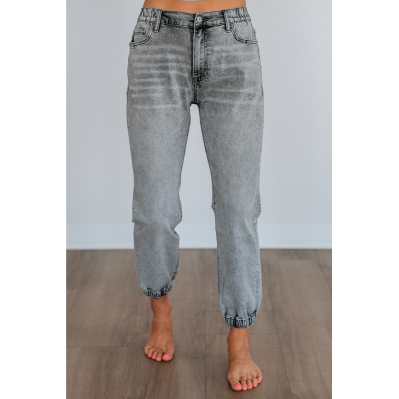 Francie Mica Denim Joggers