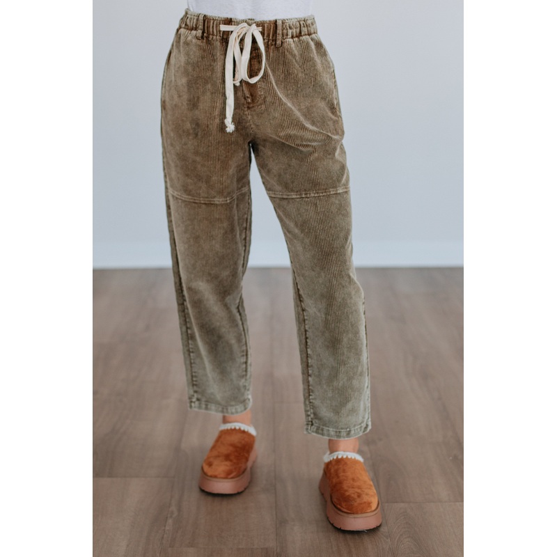 Noah Corduroy Pants Burnt Olive