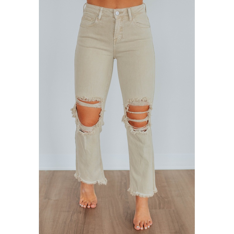Willow Risen Jeans – Sand