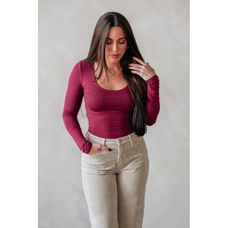 Shayla Basic Top – Mulberry