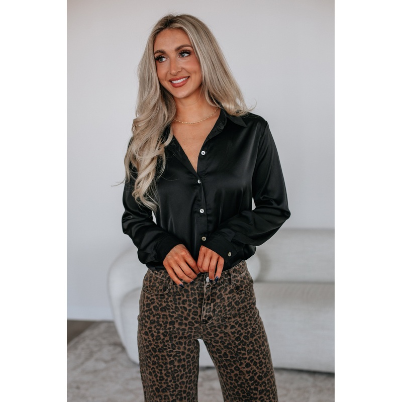 Selenis Satin Bodysuit Black