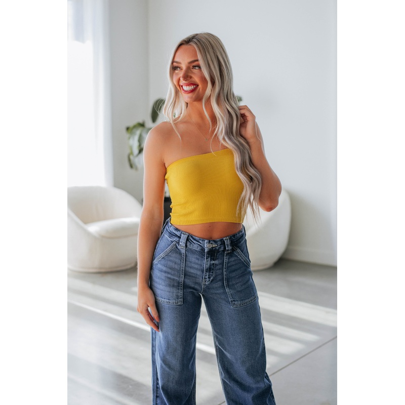 Alexa Ribbed Top – Honey