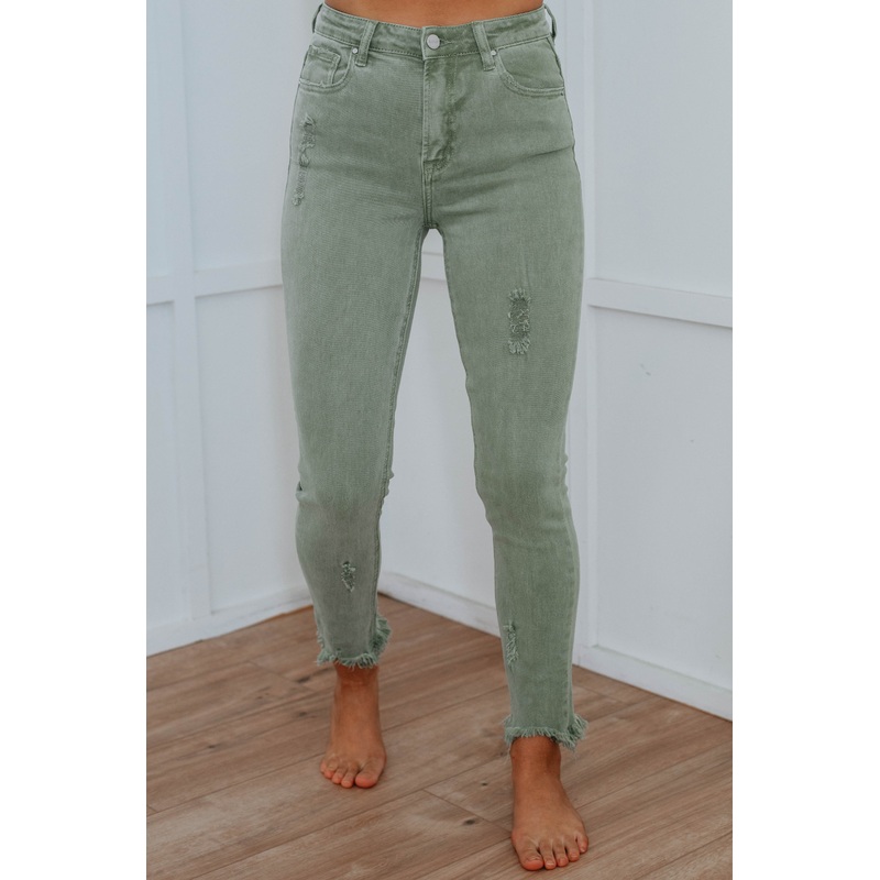 Daisie Risen Jeans – Olive
