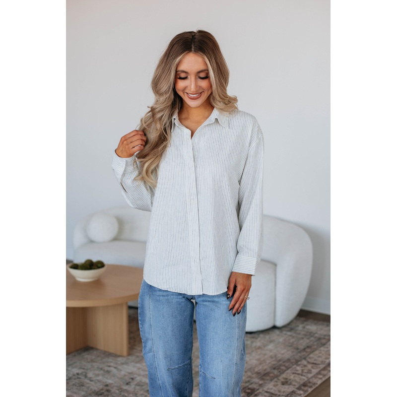 Sylvey Striped Button Down