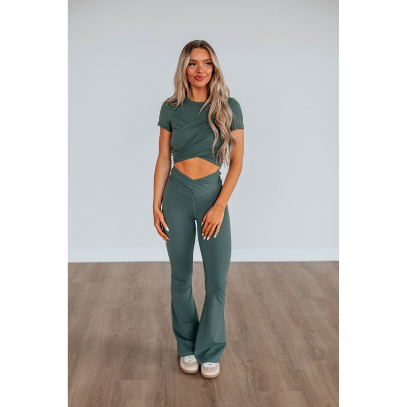 Alita Flare Leggings – Spruce