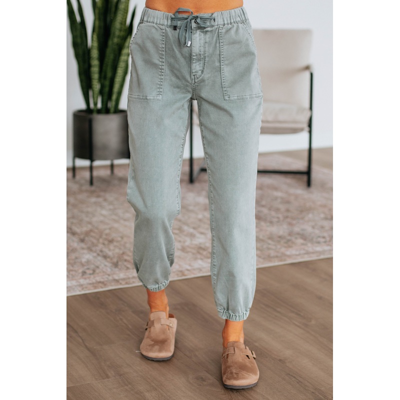 Drea Mica Joggers – Dusty Sage