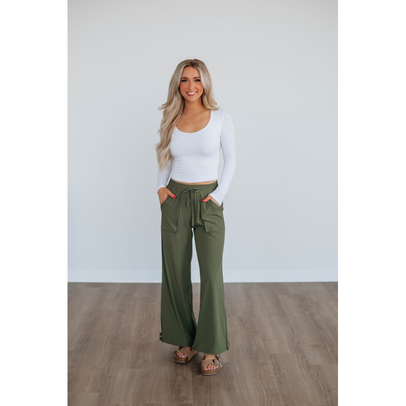 Jule Cargo Pants – Dark Olive