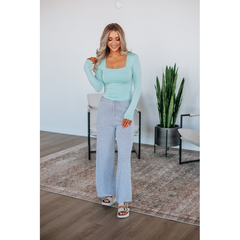 Bodhi Knit Pants – Heather Grey