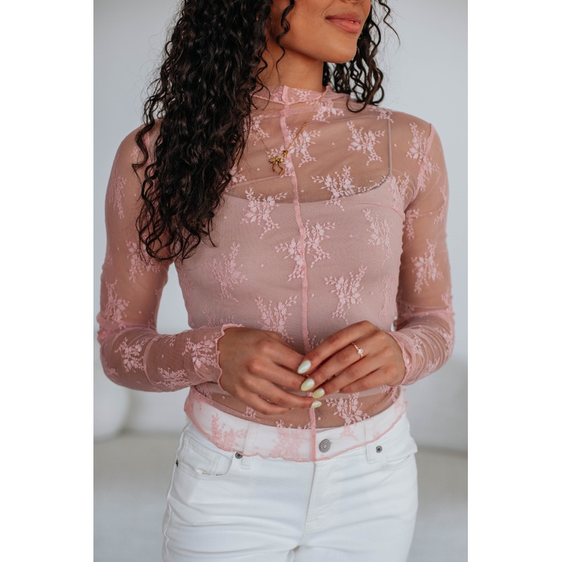 Asa Lace Top – Blush