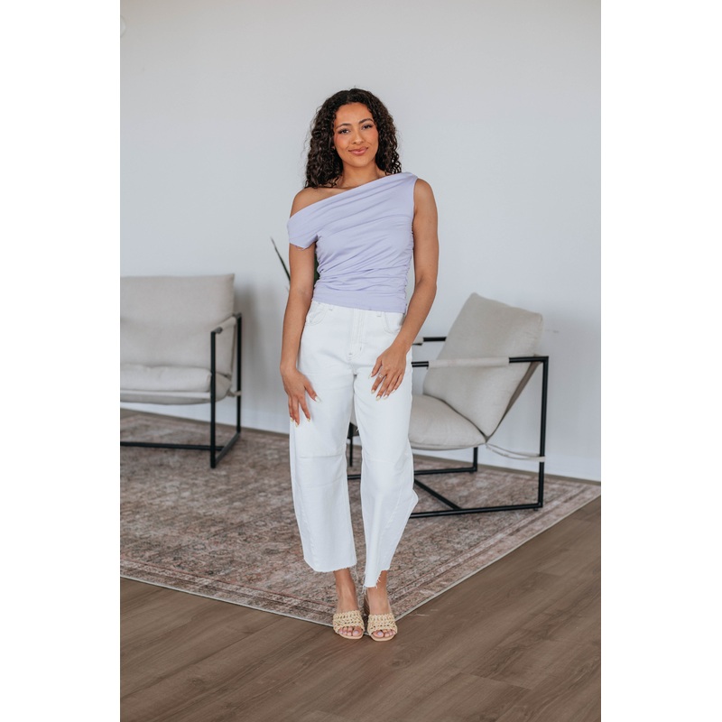 Belle Ruched Top – Lavender