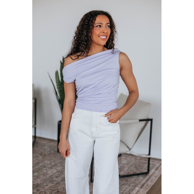 Belle Ruched Top – Lavender