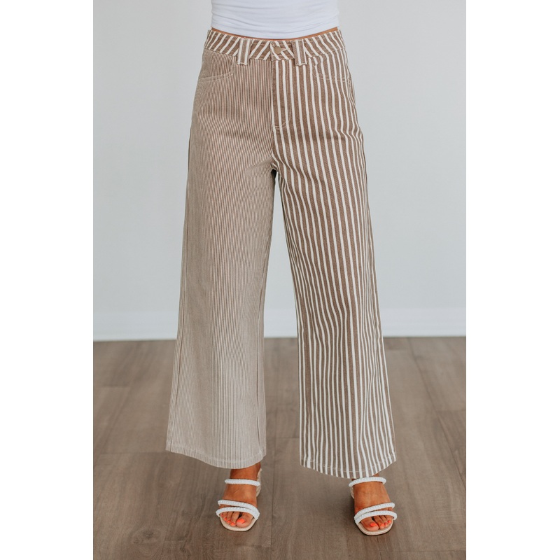 Rachel Striped Denim Pants