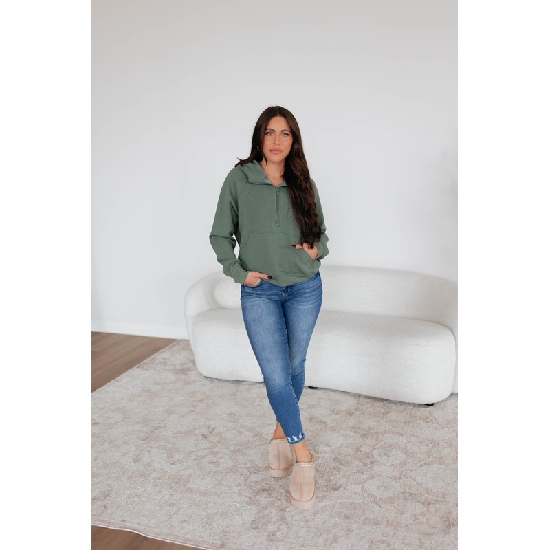 Aubrie Half-Zip Pullover – Spruce