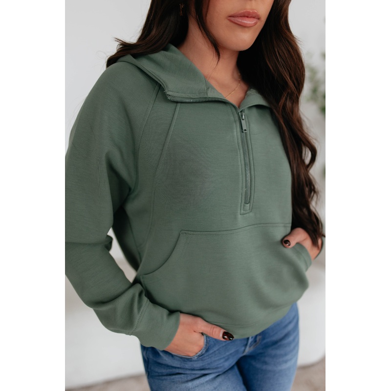 Aubrie Half-Zip Pullover – Spruce