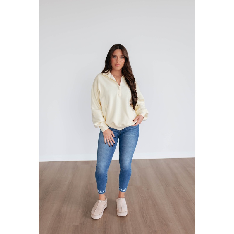 Carlotta Quarter-Zip Pullover Dark Cherry