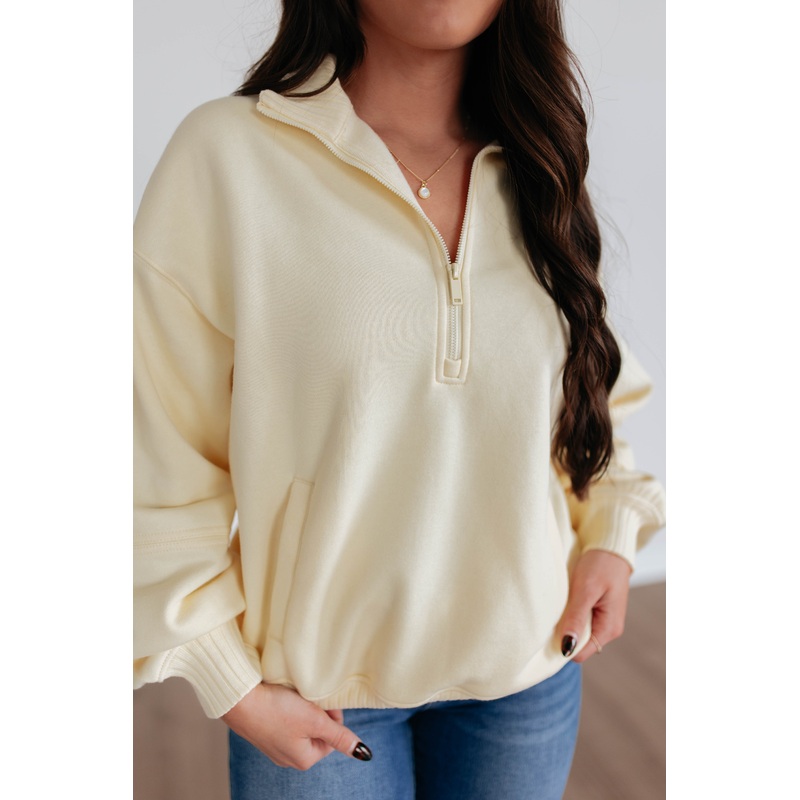 Carlotta Quarter-Zip Pullover Dark Cherry