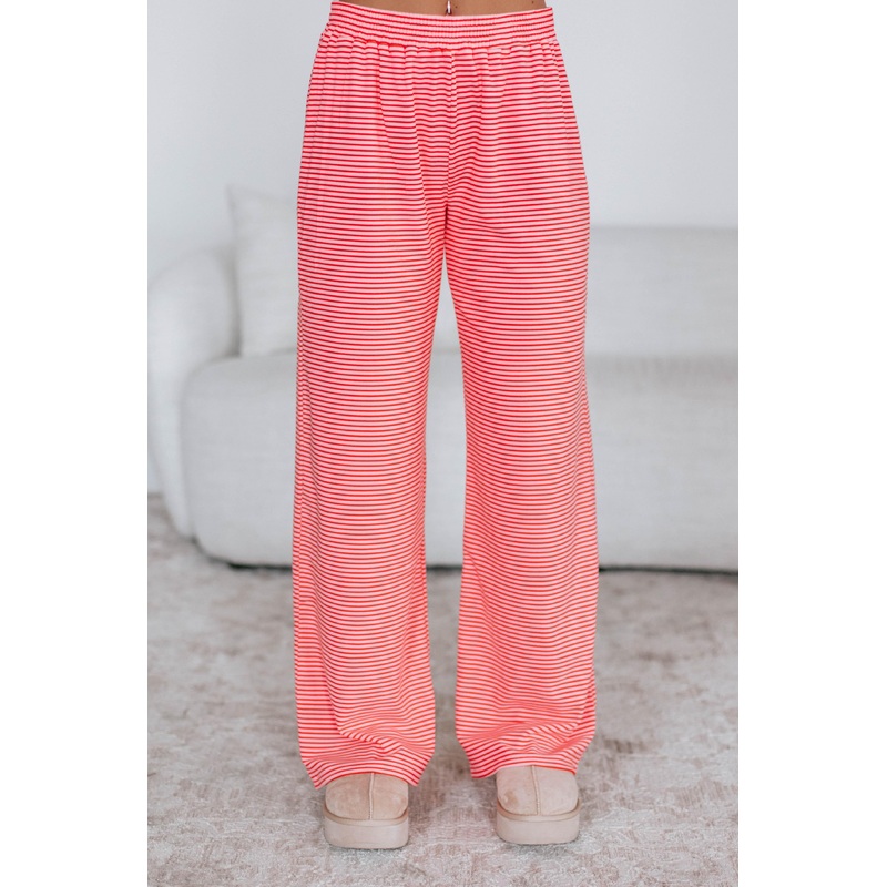 Cayla Striped Pants – Bubblegum Mix