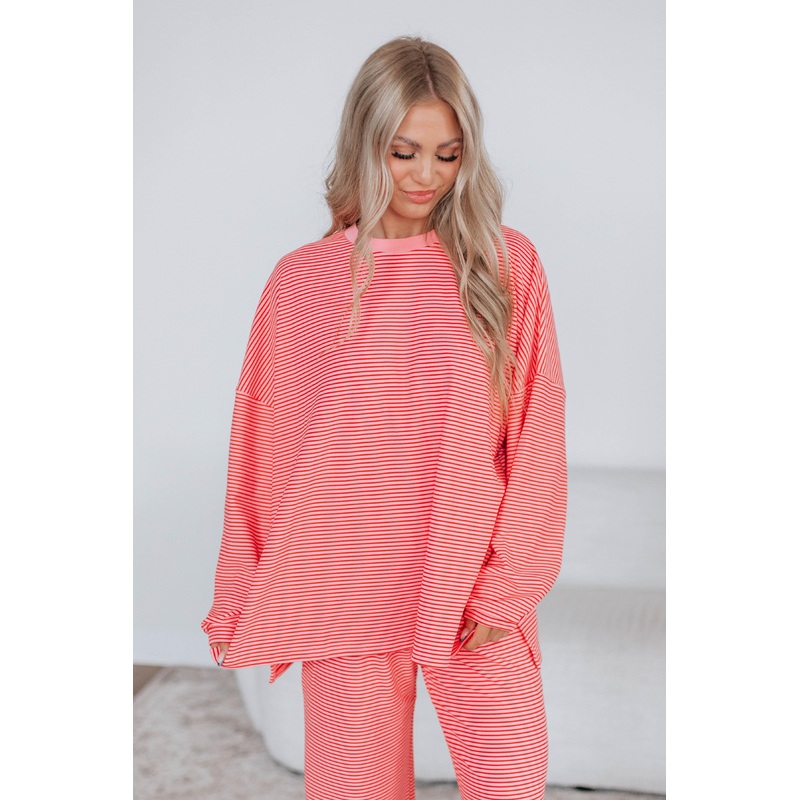 Cayla Striped Top – Bubblegum Mix