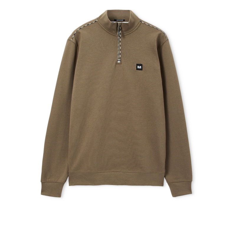 Matisa Quarter Zip Sweatshirt Tobacco Brown Tobacco