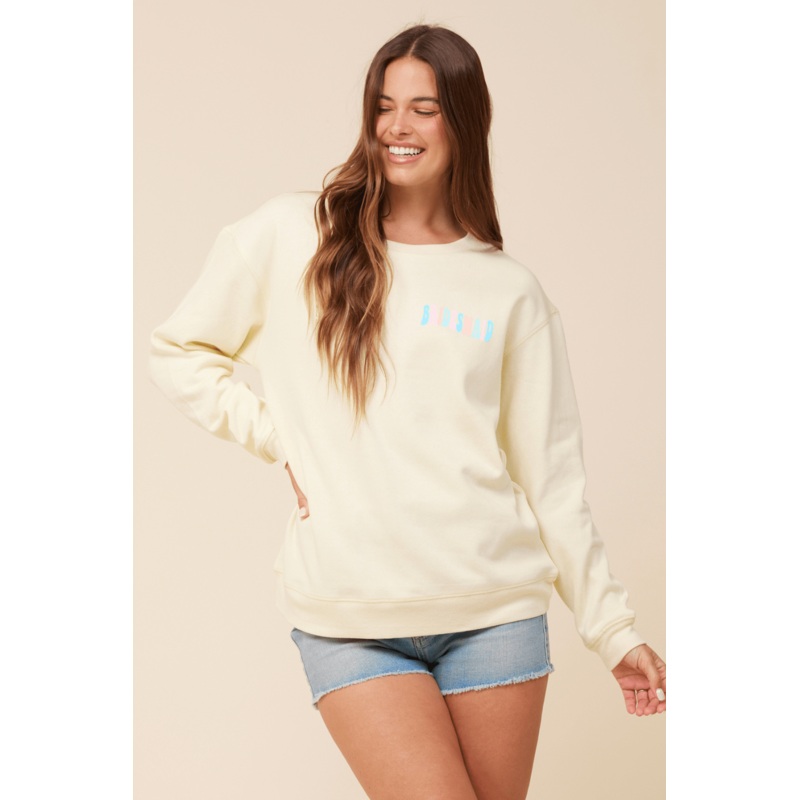 “Bridesmaid” Lemon Surf Wash Crewneck Sweatshirt Lemon