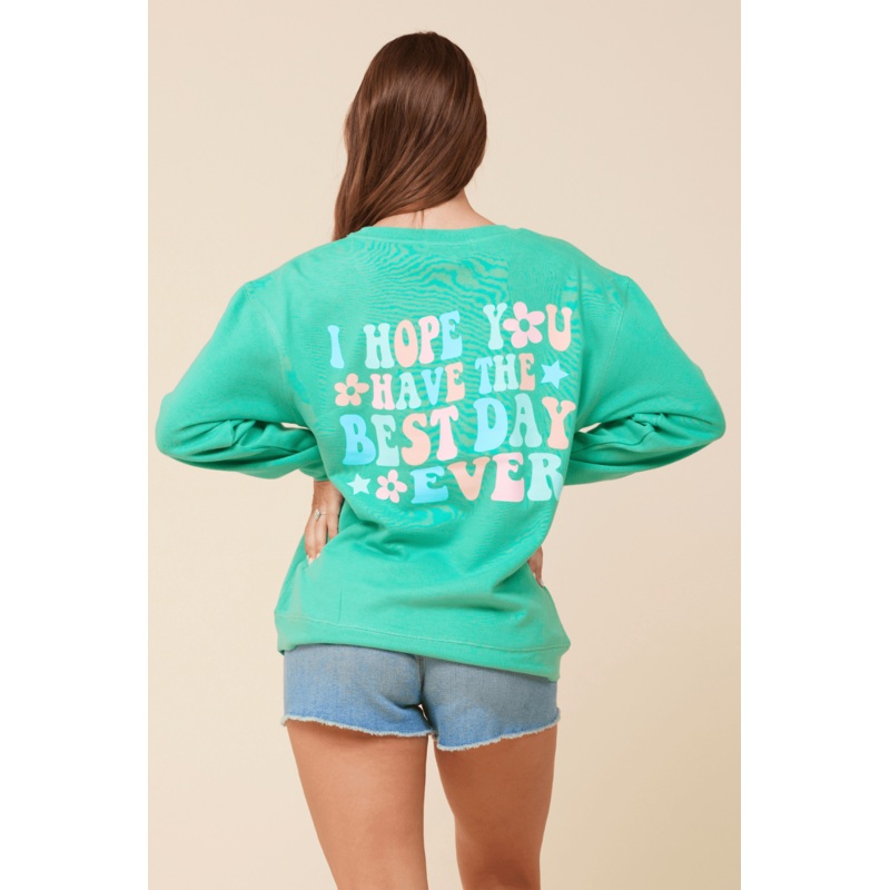 “Bridesmaid” Surf Green Surf Wash Crewneck Sweatshirt Surf Green