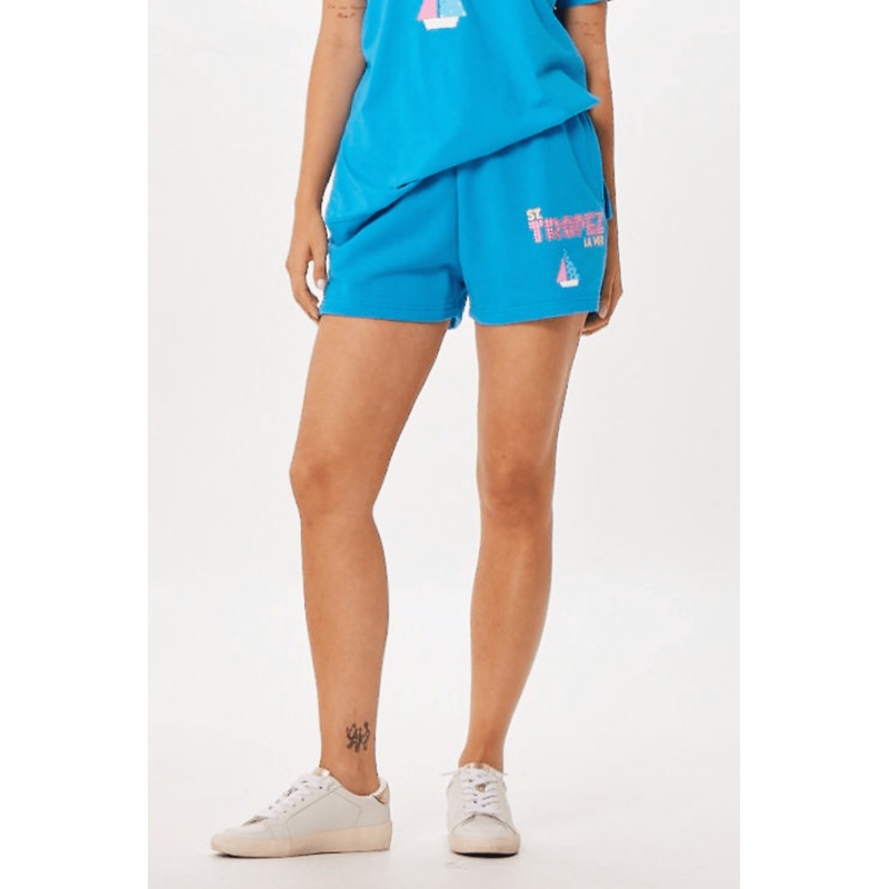 Bright Blue St. Tropez Jet Setter Surf Wash Shorts Bright Blue