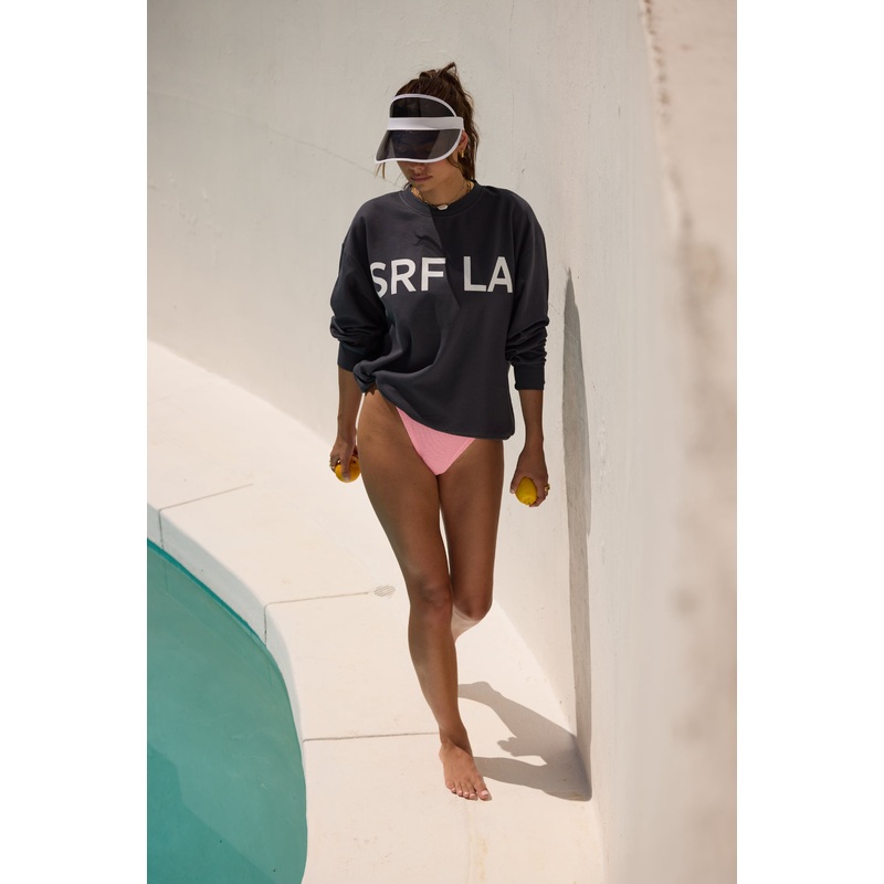 “Surf LA” Black Surf Wash Crewneck Black
