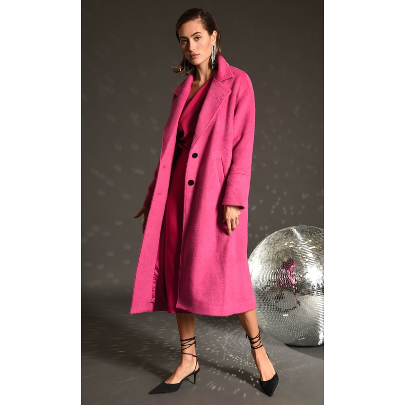Bryce Brushed Oversized Coat VALENTINO PINK