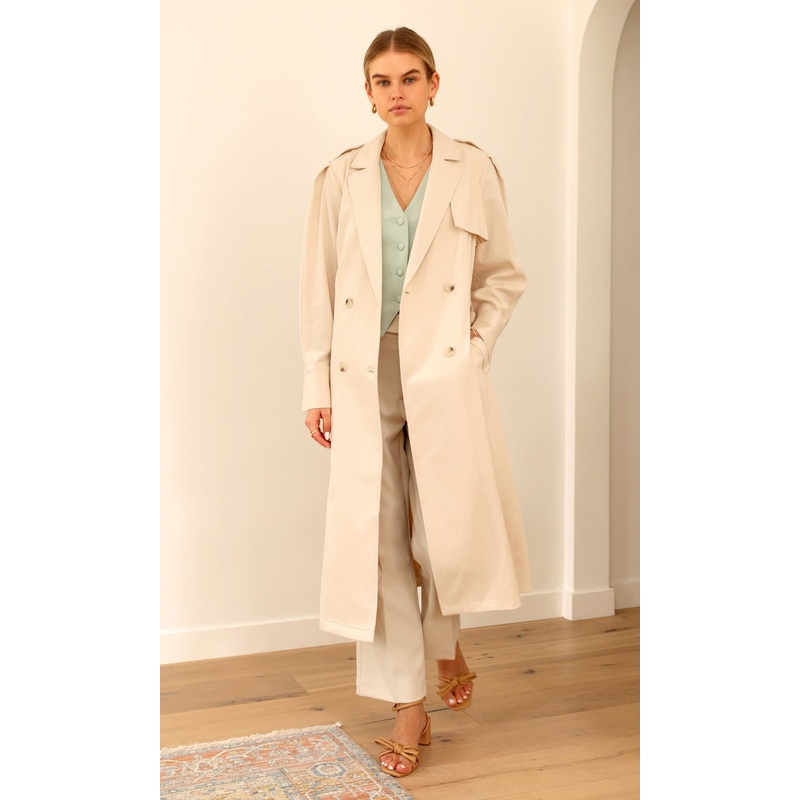 Edith Trench Coat CHALK