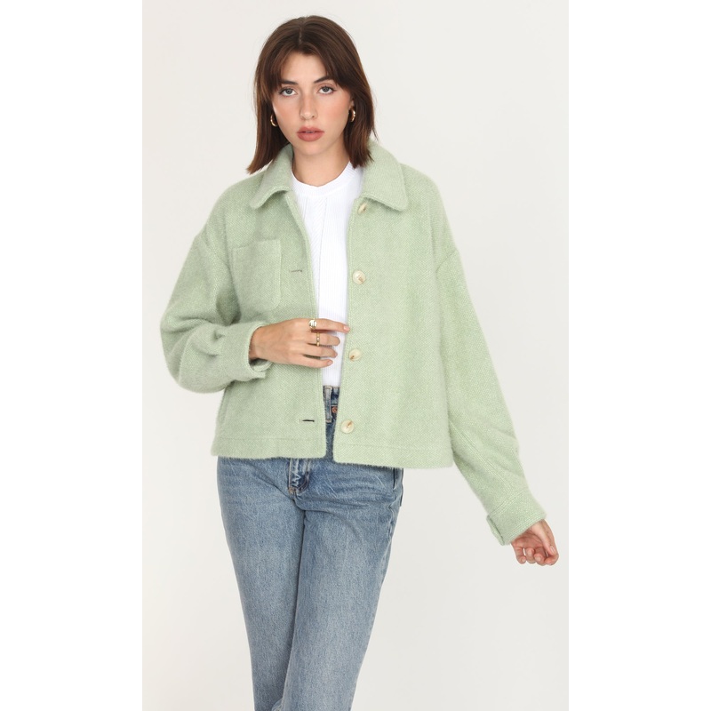 Nate Cozy Cropped Jacket MINT
