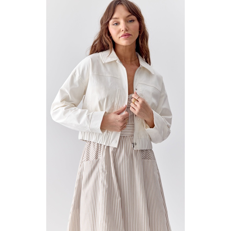 Amelia Bomber Jacket OFF WHITE