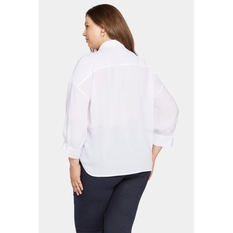 Zoey Blouse in Plus Size – Optic White