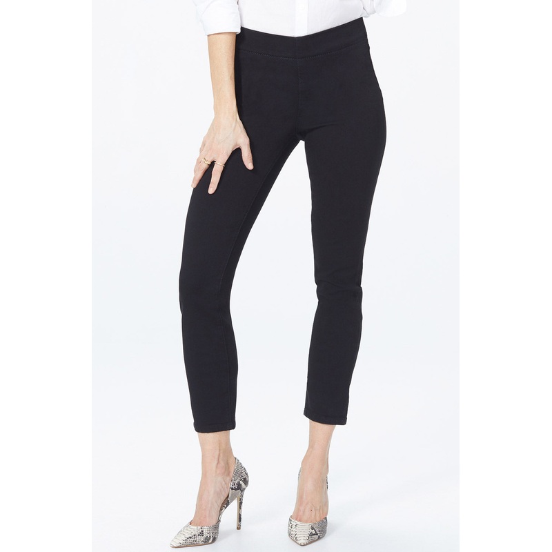 Alina Skinny Ankle Pull-On Pants – Black